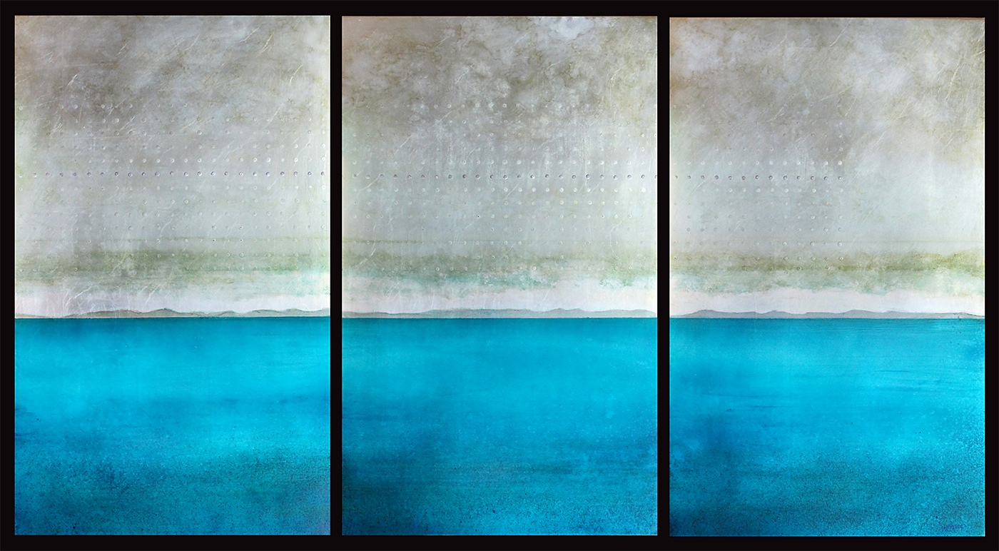 Sound View 72″ x 48″ triptych
